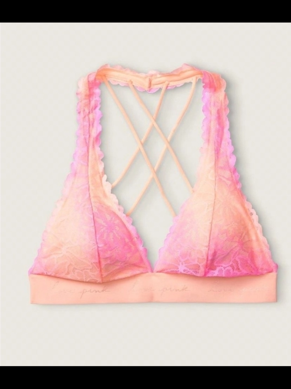 Victoria's Secret | Pink and Peach Ombre Lace Bralette